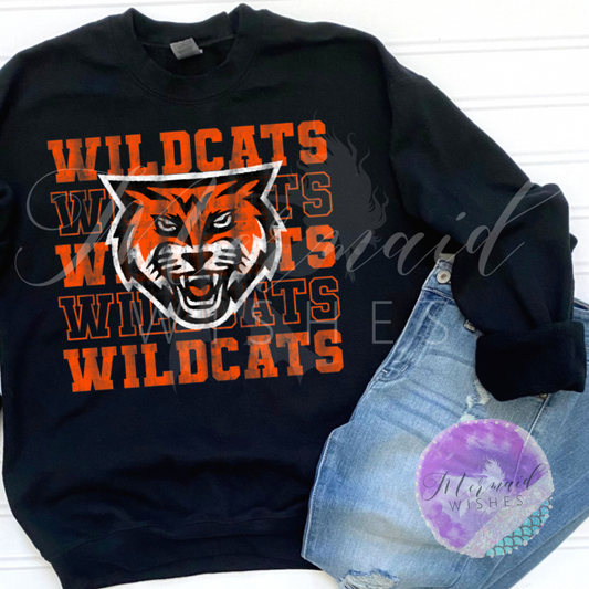 Whiteoak Wildcats Vintage - Black (DTF)