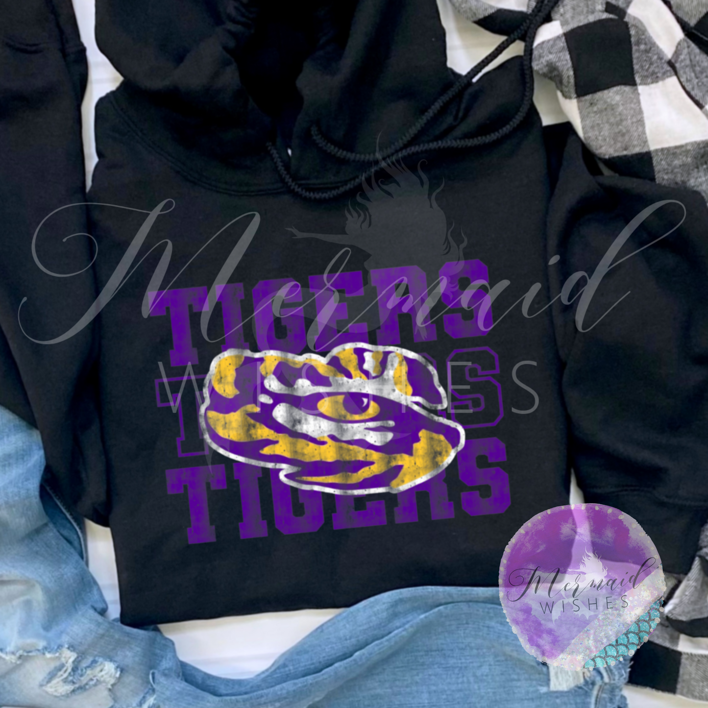 McClain Tigers Vintage - Black (DTF)