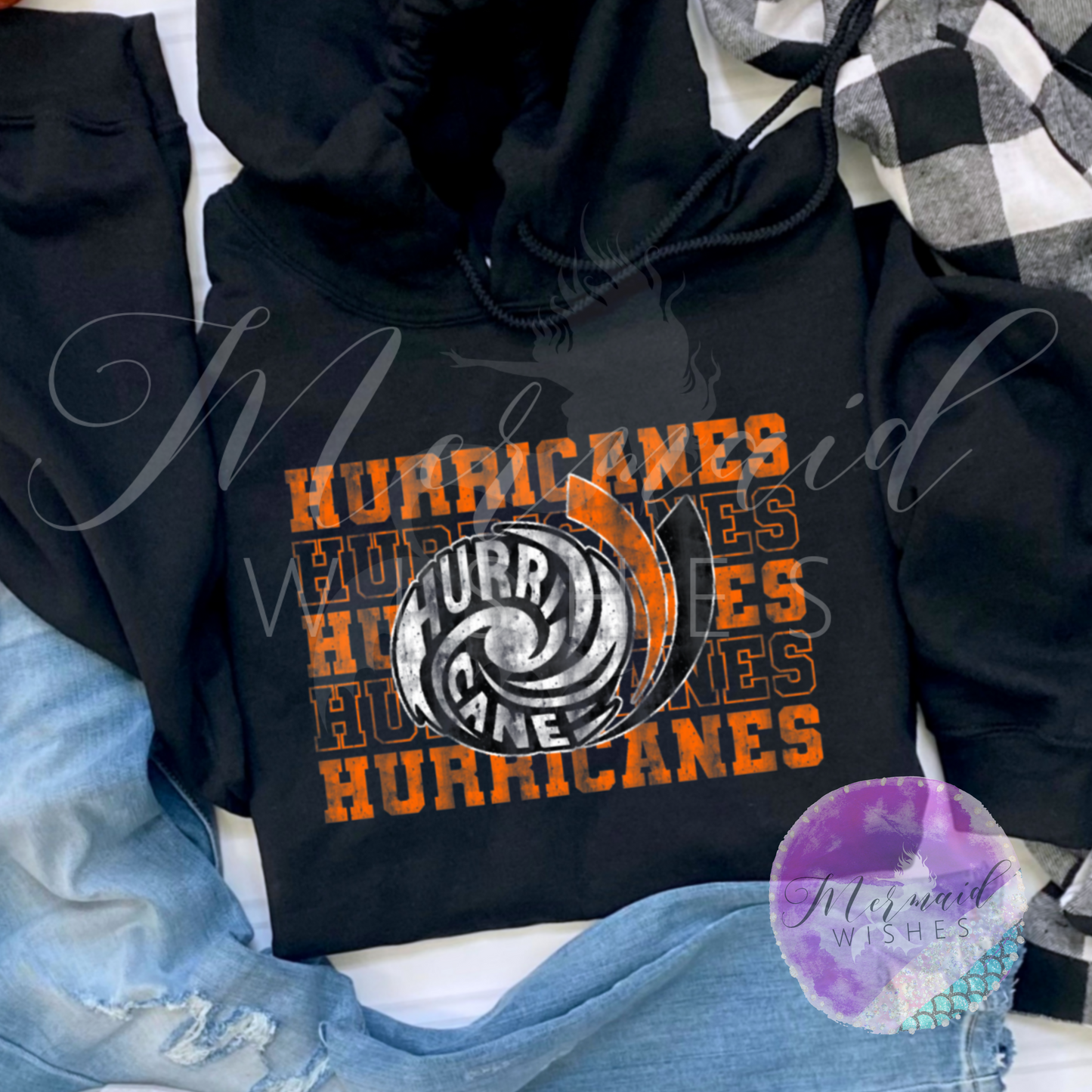 Wilmington Hurricanes Vintage - Black (DTF)