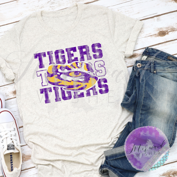 McClain Tigers Vintage - Oatmeal (DTF)