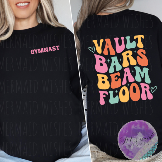 Gymnast- Vault, Bars, Beam & Floor •Light Colors• (DTF)