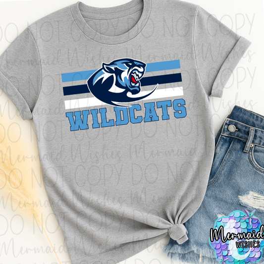 Bold Blanchester Wildcats Stripes & Mascot (DTF)