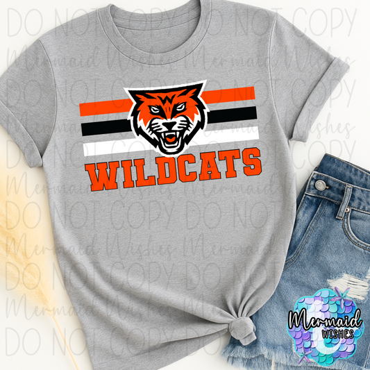 Bold Whiteoak Wildcats Stripes & Mascot (DTF)