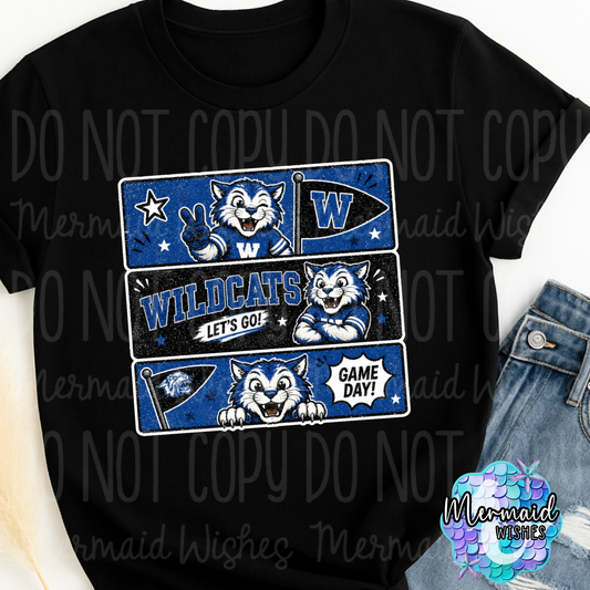 Williamsburg Wildcats Retro Comic