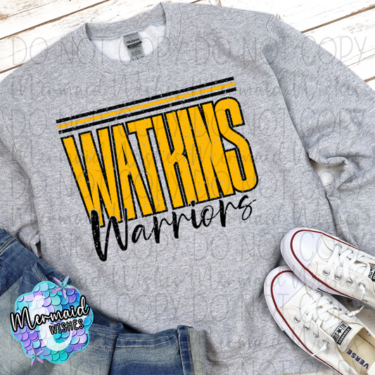 Distressed Stripes Watkins Warriors