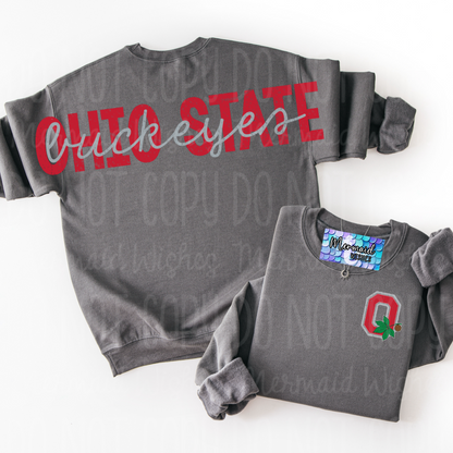 OH State Buckeyes (Full Back Arm to Arm Design)