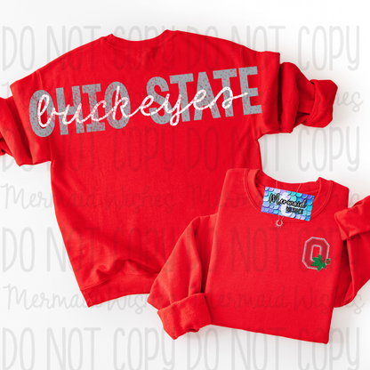 OH State Buckeyes (Full Back Arm to Arm Design)