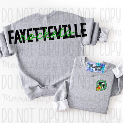 Fayetteville Rockets (Full Back Arm to Arm Design)