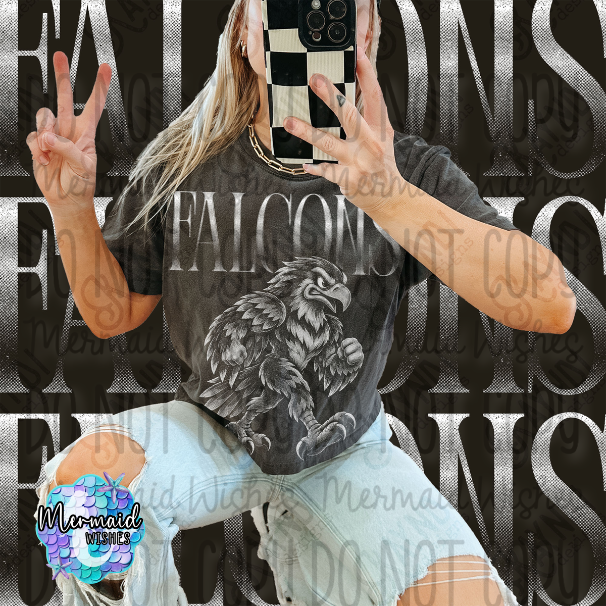 FALCONS HALFTONE- (CC-TShirt)
