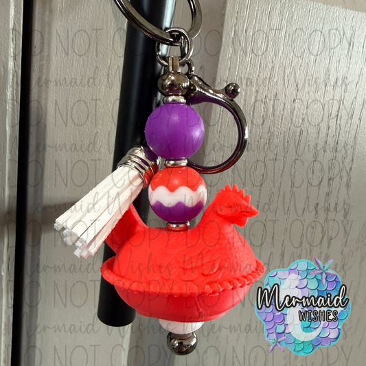 Hen on Nest Keychain 5