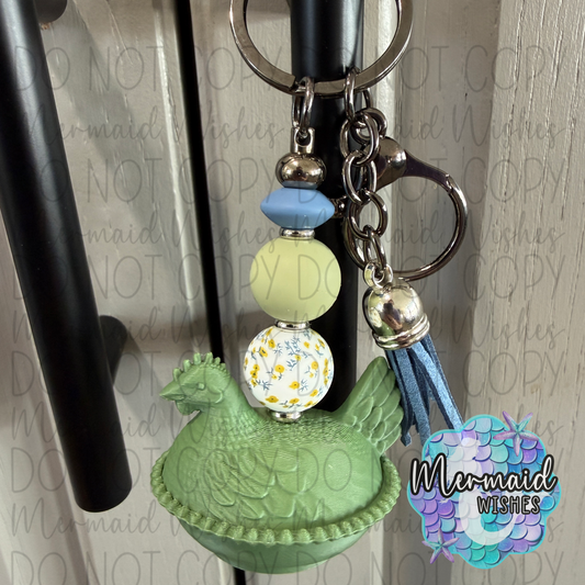 Hen on Nest Keychain 6