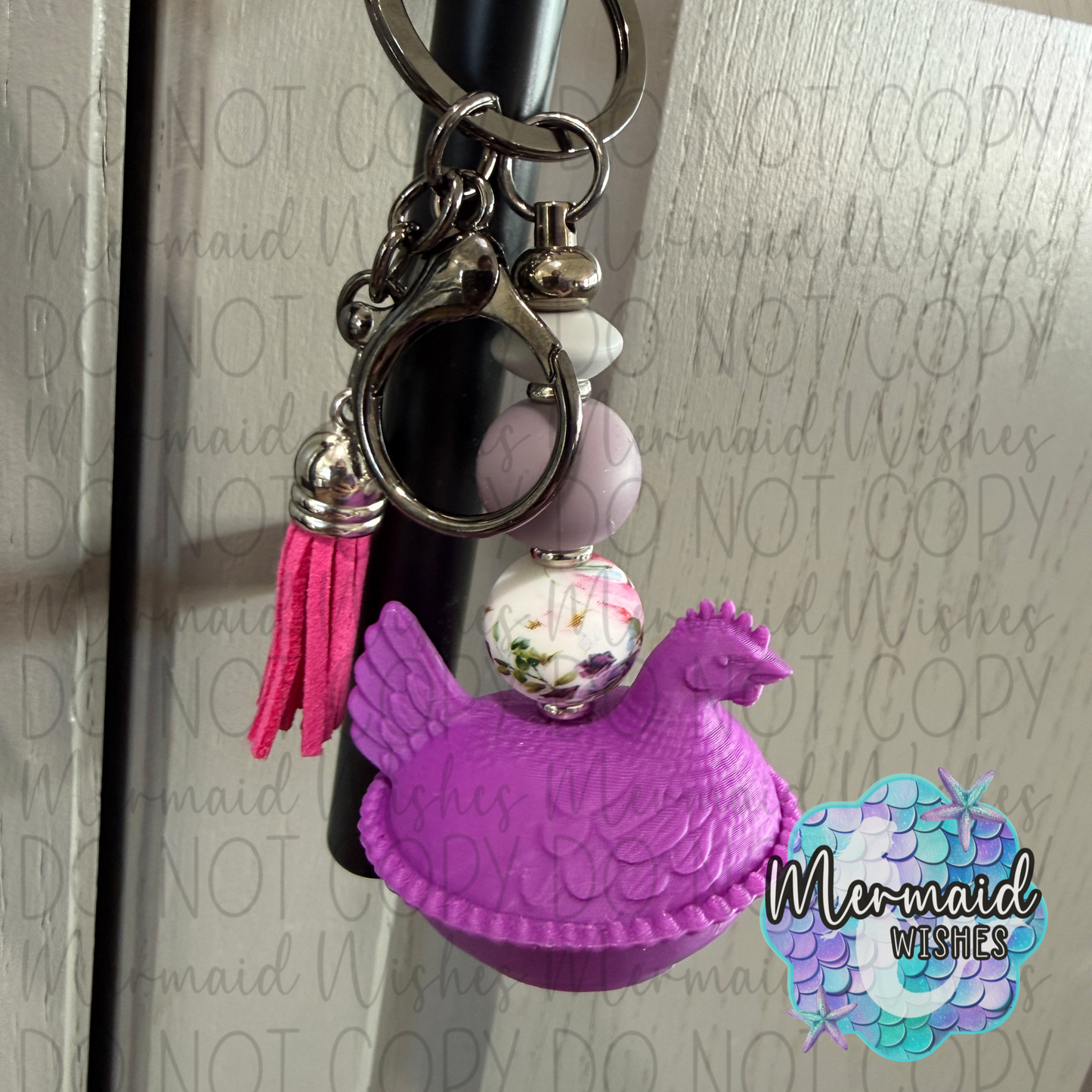 Hen on Nest Keychain 7