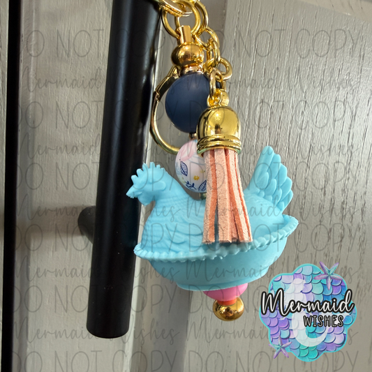 Hen on Nest Keychain 11