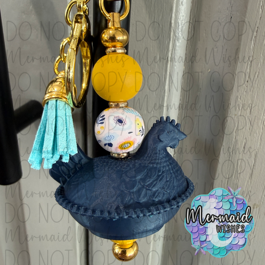 Hen on Nest Keychain 13
