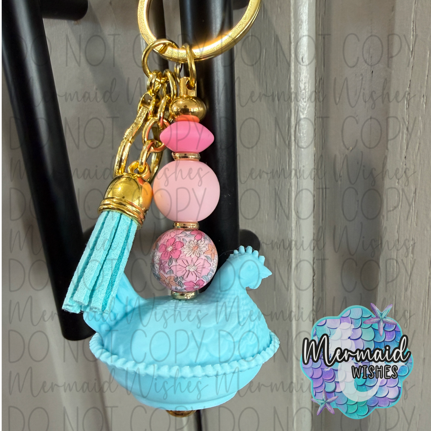 Hen on Nest Keychain 14