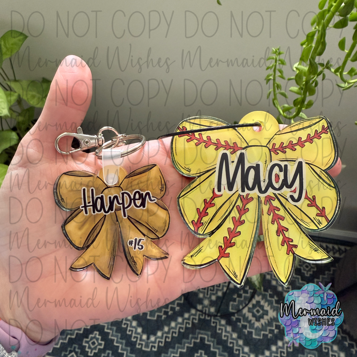 Bow Bag Tag Personalized