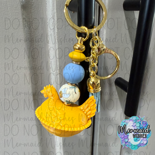 Hen on Nest Keychain 18