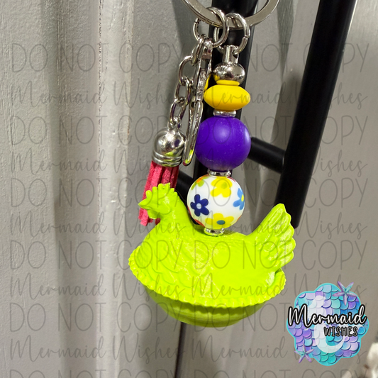 Hen on Nest Keychain 19