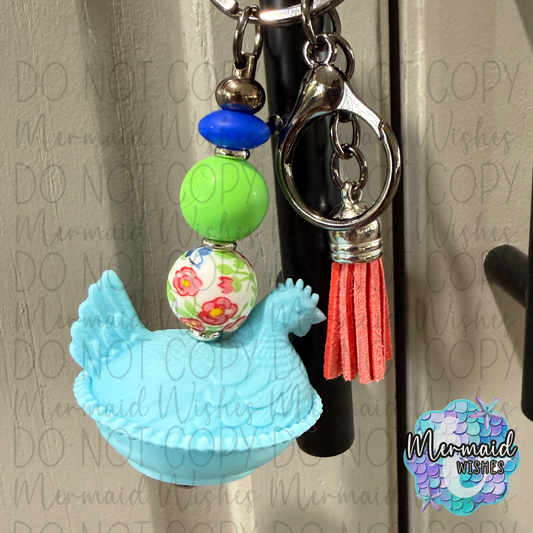 Hen on Nest Keychain 20