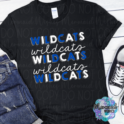 Williamsburg Wildcats Stacked Doodle (DTF)