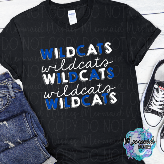 Williamsburg Wildcats Stacked Doodle (DTF)