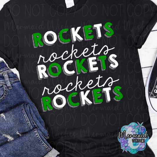 Rockets Stacked Doodle (DTF)