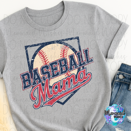 Retro Baseball Mama