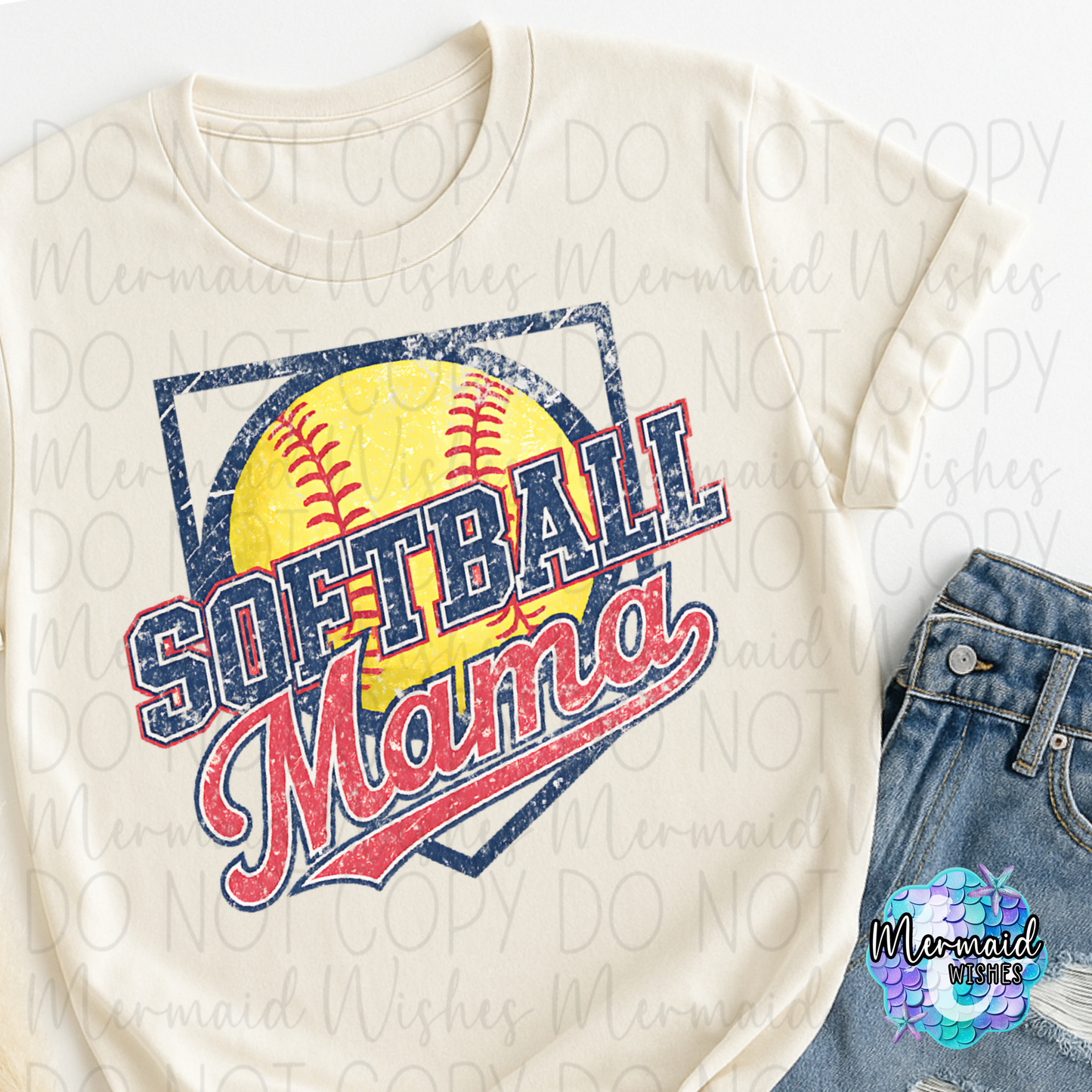 Retro Softball Mama