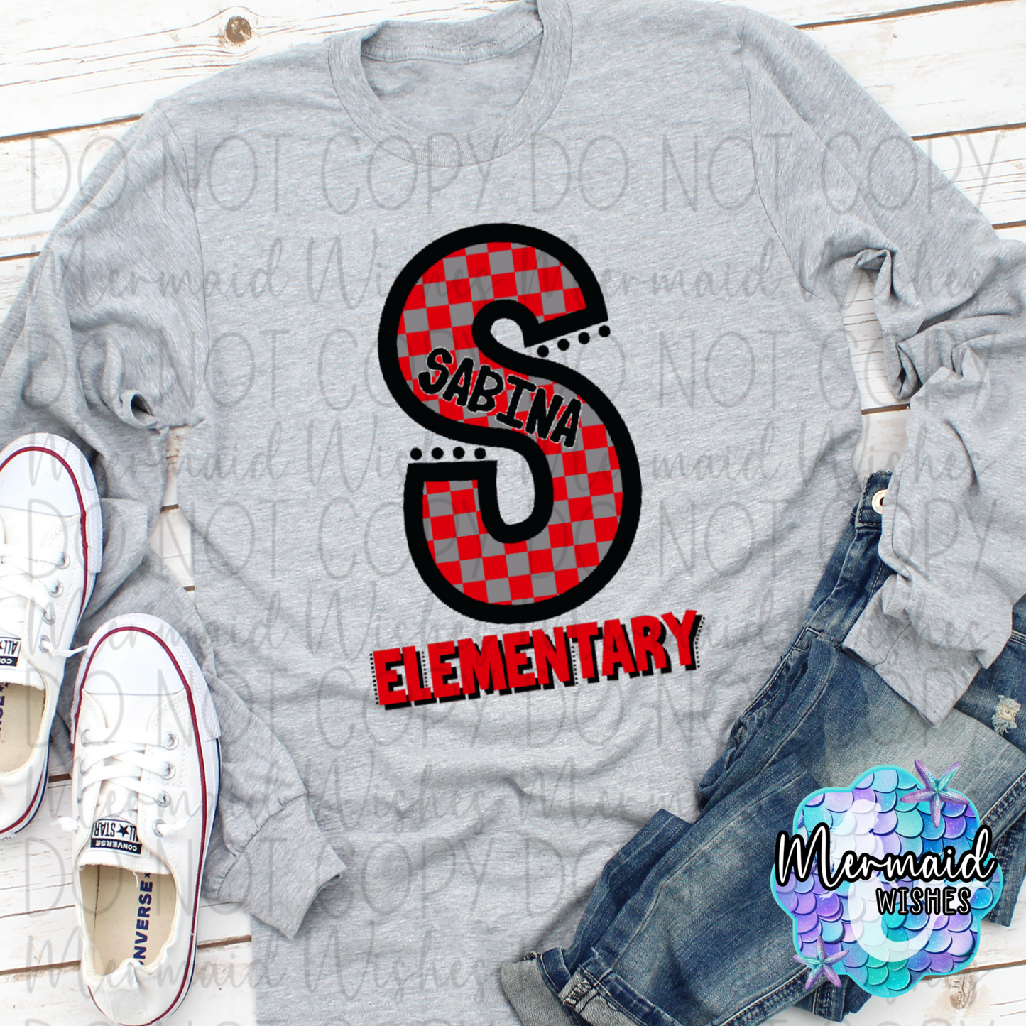 Checkered Letter Sabina Elementary