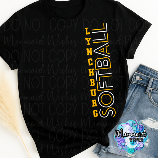 Lynchburg Softball Retro Vertical