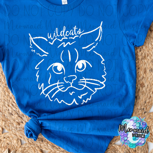 Williamsburg Wildcats Doodle Mascot (DTF)