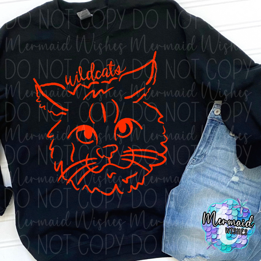 Whiteok Wildcats Mascot Doodle (DTF)