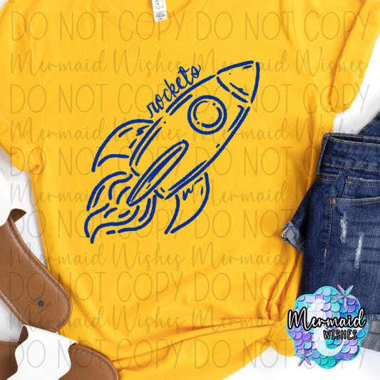 CNE Rockets Mascot Doodle (DTF)