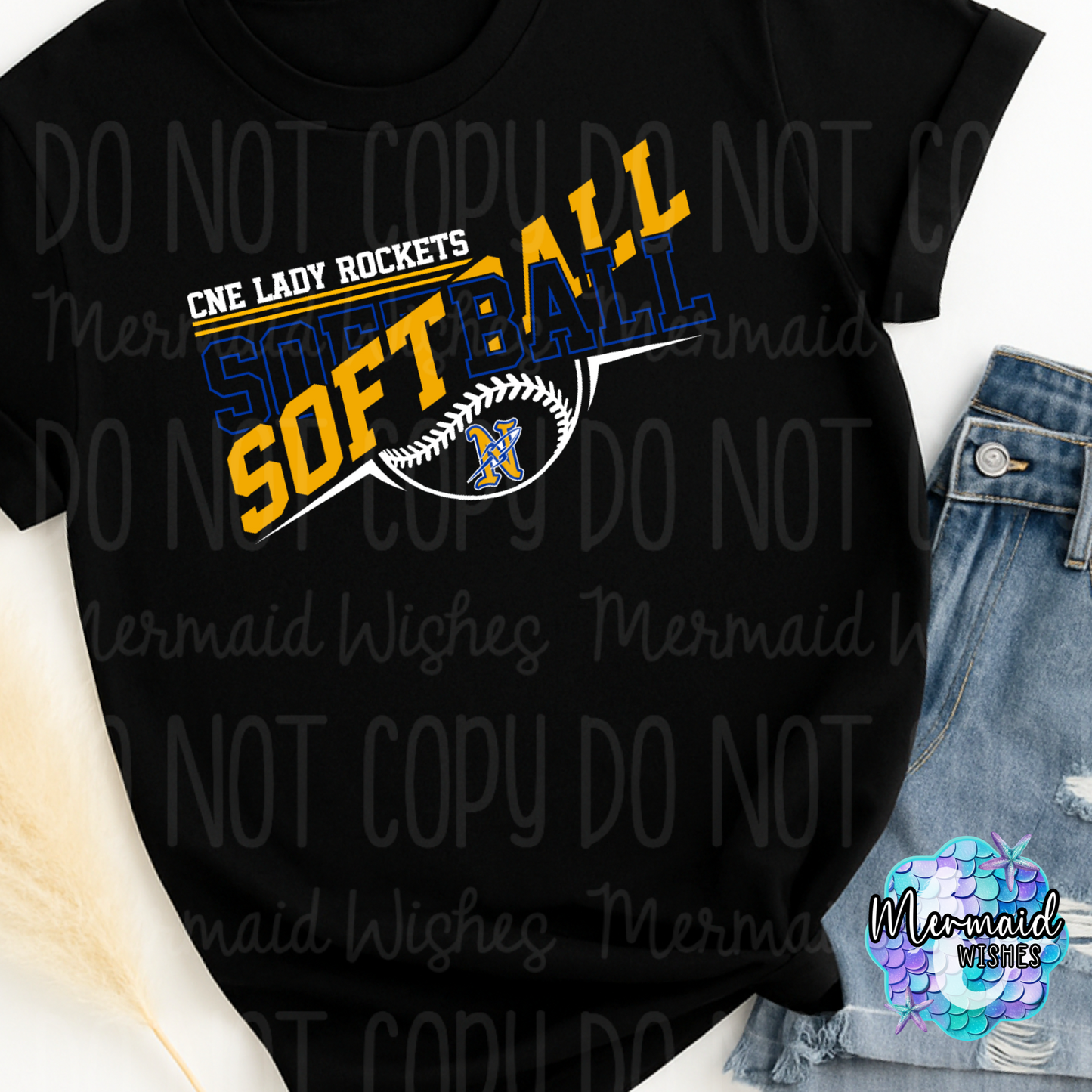 CNE Lady Rockets Split Softball