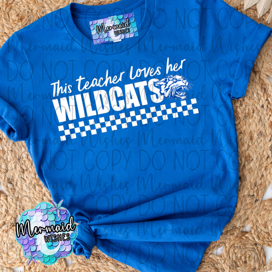 This Teacher loves her Wildcats (Williamsburg) (DTF)