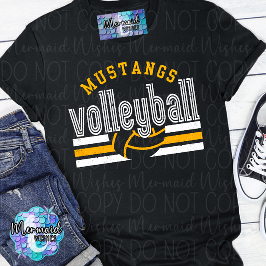 Mustangs Volleyball Lined (DTF)