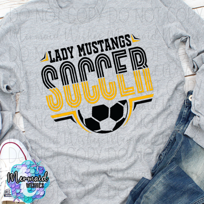 Lady Mustangs Soccer Split (DTF)