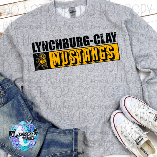 LC Mustangs Block Gray (DTF)