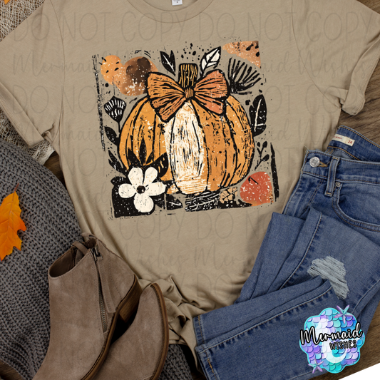 Boho Floral Pumpkin (DTF)