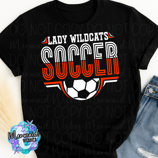 Lady Whiteoak Wildcats Lined Soccer (DTF)
