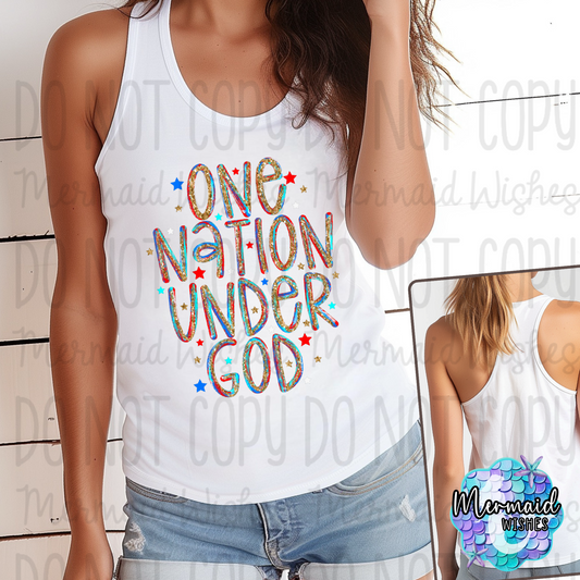 One Nation Under God (Faux Glitter)