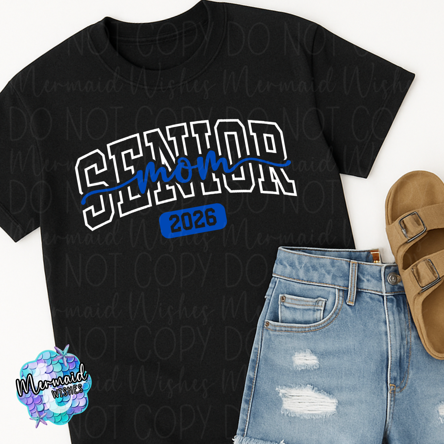 Senior Mom 2026 Bow (Royal Blue) (DTF)