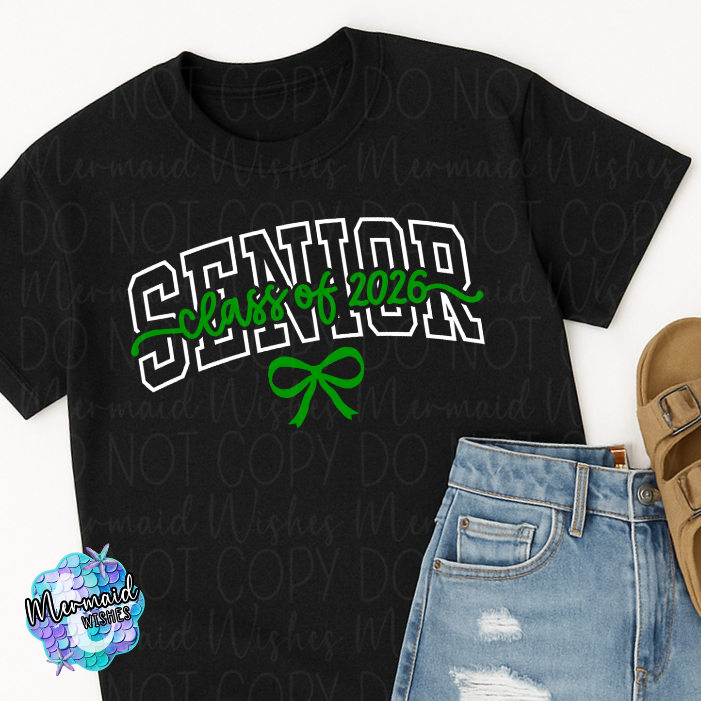 Senior Class of 2026 Bow (Green) (DTF)