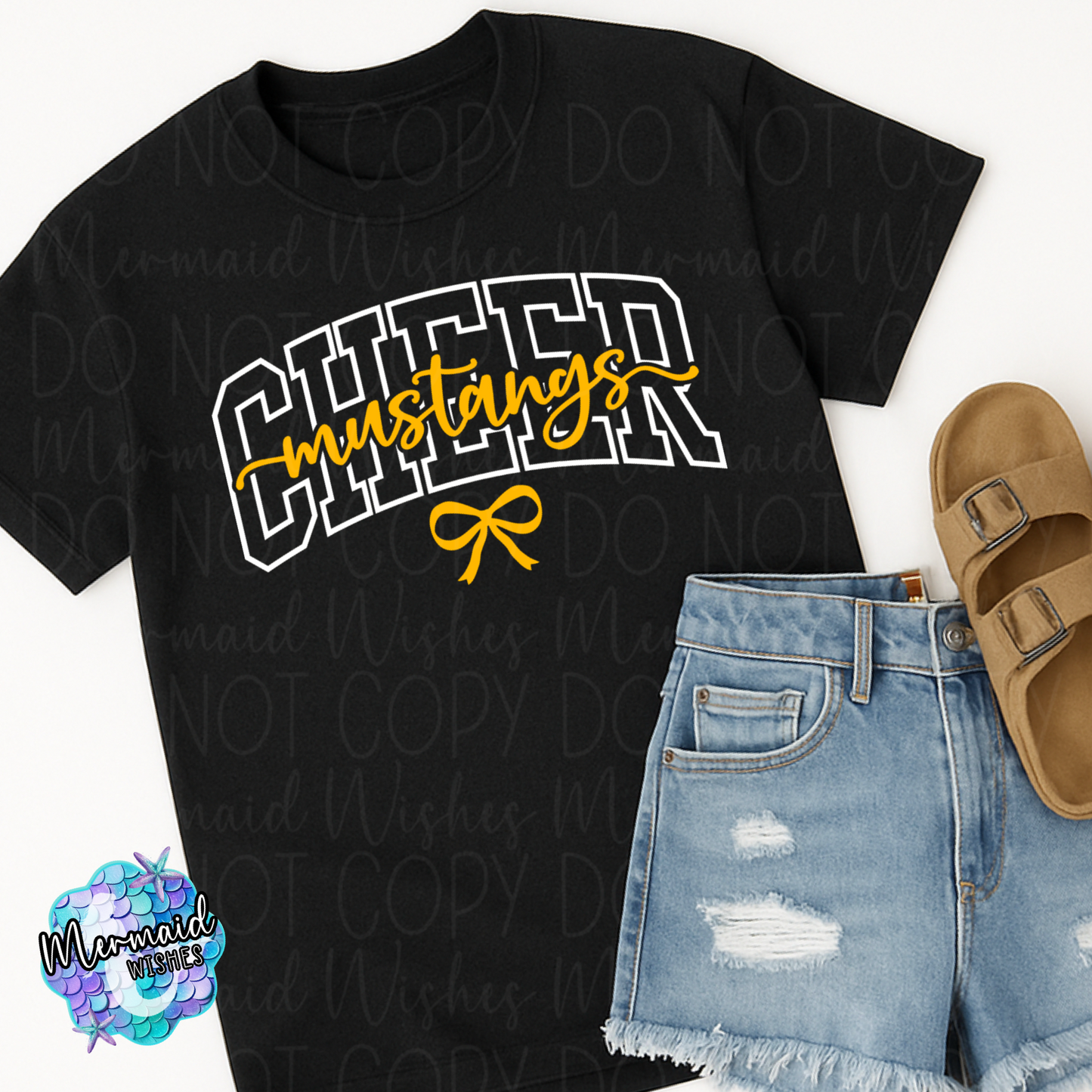 Mustangs Cheer (Yellow/Gold) (DTF)