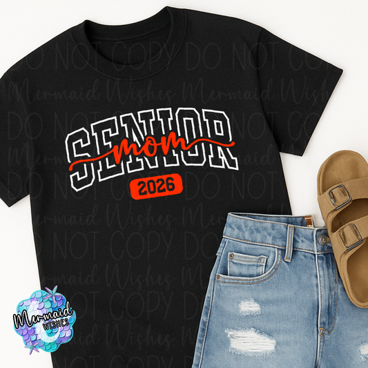 Senior Mom 2026 Bow (Orange) (DTF)