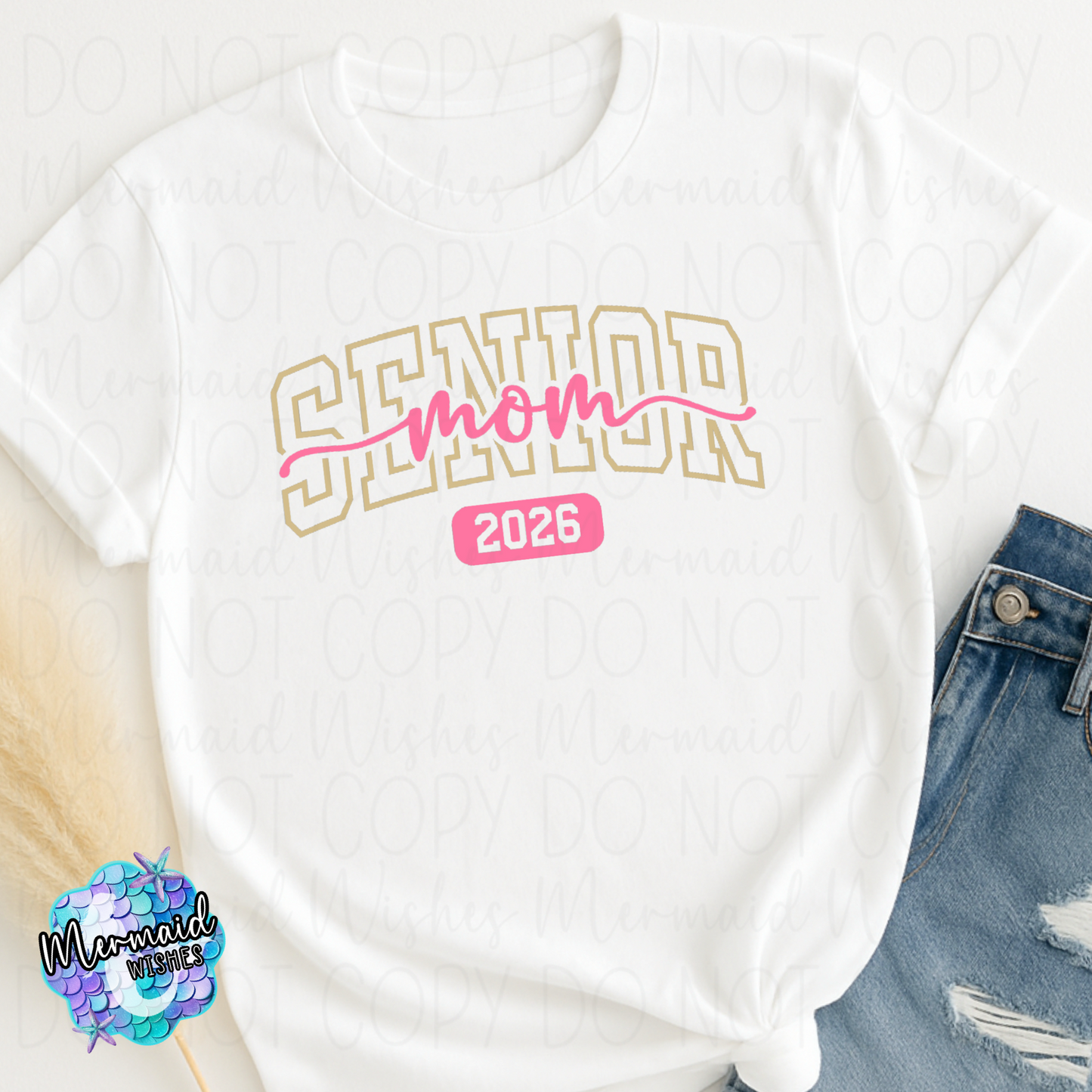 Senior Mom 2026 Bow Pink (DTF)