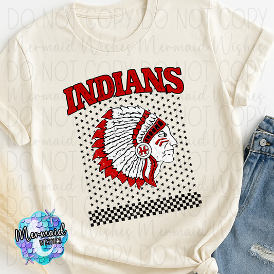 Indians Mascot Stars (DTF)