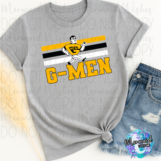 Bold Georgetown G-Men Stripes & Mascot (DTF)