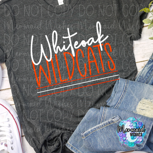 Script Whiteoak Wildcats (DTF)