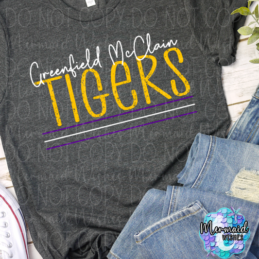 Script Greenfield McClain Tigers (DTF)